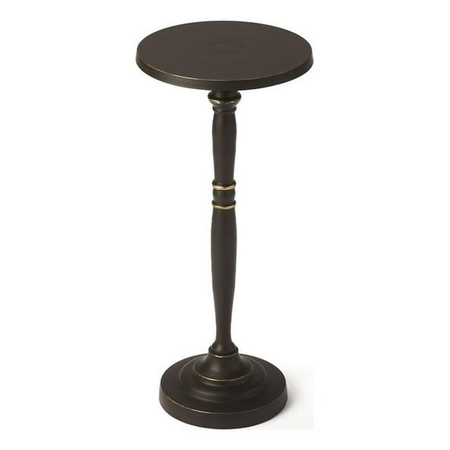 Beaumont Lane Table d'Appoint Traditionnel en Métal, Fini Noir