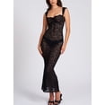 thumbnail image 3 of Cenuakty Women Long Bodycon Dress Lace See-Through Sleeveless Cami Dress Summer Backless Party Dress, 3 of 9