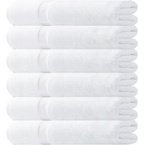 Wealuxe White Bath Towels 22x44 Inch, Cotton Towel Set for Bathroom, Hotel, Gym, Spa, Soft Extra Absorbent Quick Dry 6 Pack