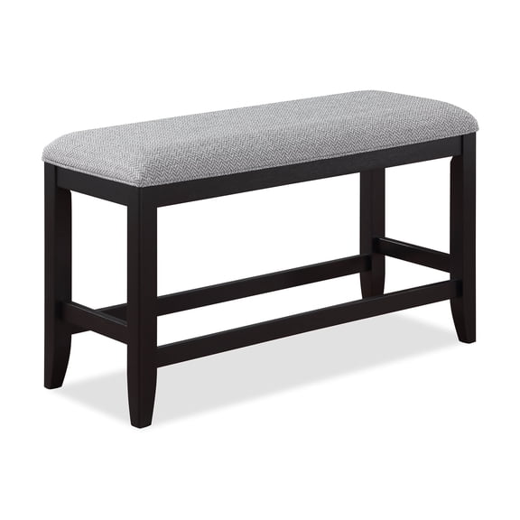 Xukmct Fabric Upholstered Padded Seat Wood Frame Counter Height Dining Bench