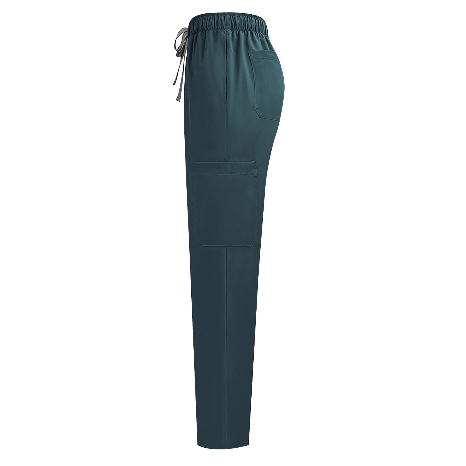 2 Piece Sets For Women, Women's Quick-Dry 2-Piece V-Neck Scrub Uniform Set - Short Sleeve Work Tee & Pants with Pockets, Solid Color, Comfort Fit, Four Seasons Ad Green