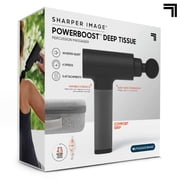 Sharper Image® Powerboost® Deep Tissue Percussion Massager 3.0, 5 Attachments, 6 Speed Settings, Black