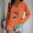 thumbnail image 2 of gakvbuo Christmas Sweater for Women Pullover Tops Fall Tunic Blouse Hoodless Sweatshirt 1, 2 of 5