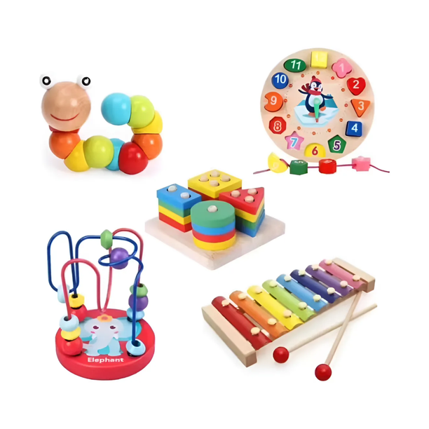 Paquete Didáctico Infantil Estimulación Temprana 5 Piezas Malubero Multicolor