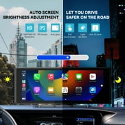 MHCABSR 7” Touchscreen Wireless Apple Carplay/Android Auto Screen with 4K Dash Cam & 1080p Backup Camera