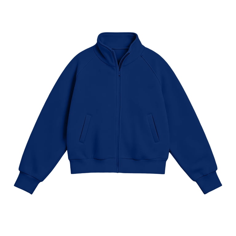 Xcmzpl Zip-up Sweatshirts for Girl Raglan Long Sleeve Fall Stand ...