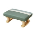thumbnail image 1 of Taburete rectangular, pequeño puf, cómodo banco sencillo, reposapiés acolchado con Verde, 1 of 9
