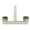 thumbnail image 3 of Dura Faucet Two Handle RV Kitchen Faucet w/Smoked Acrylic Knobs - Bisque Parchment, 3 of 5