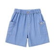 thumbnail image 3 of CAIXIA Boys Baggy Jeans Shorts Wide Leg Pants Boys Denim Shorts Knee Length Ripped High Waist Jorts Classic Trendy School Bermuda Shorts Streetwear Jeans, 3 of 5