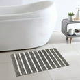 thumbnail image 7 of Mineral Spring Spa Luxe Stripe Polyester Tufted 2 Piece Bath Rug Set, Black, 17" x 24" & 20" x 32", 7 of 7