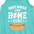 thumbnail image 2 of Instant Message - Hot Dogs And Home Runs - Girls Aline Dress, 2 of 5