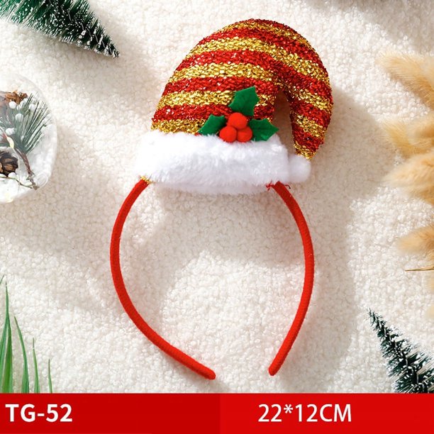 Diademas navideñas para fiestas, suministros de decoración, regalo de Navidad, fotomatón, árbol de Navidad, muñeco de nieve, astas de reno, sombrero de Papá Noel
