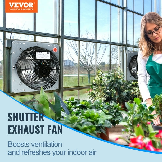 Extractor de persiana VEVOR 24'' Alta Velocidad 3320 CFM ventilador de aluminio para Montaje en pared plata