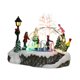 thumbnail image 2 of Figura navideña brillante Escena de nieve navideña Casa en miniatura Escena navideña Edificio para fiesta Chimenea Regalo para el hogar interior, 2 of 9
