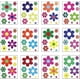 thumbnail image 4 of 96 Pieces Car Flowers Stickers 60's Hippie Theme Party Stickers Multicolored Daisy Stickers Vinyl Retro Flowers Decals Colorful Hippie Decals Flower W, 4 of 5