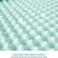 thumbnail image 5 of King Memory Foam Mattress Topper, Egg Crate Gel Infused Cooling Pad for Comfortable Sleep, Breathable Polyurethane, Easy Clean, 5 of 6