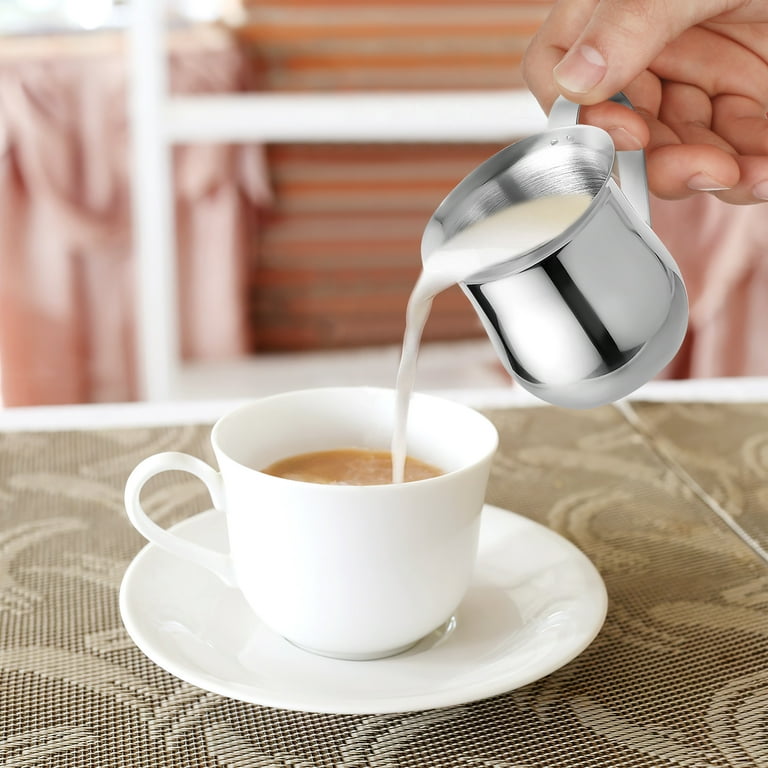 Stainless Steel Milk Coffee Pitcher Espresso Frothing Scale Jug Pot La –  www.
