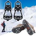 thumbnail image 4 of Msgweeeg Adjustable Ice Cleats for Shoes Traction Grips Snow Boot Covers Anti Slip Spikes for Walking On Icy Surfaces Hiking Winter Outdoor Safety, 4 of 9