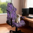 thumbnail image 4 of FUIALDOLG Purple Camouflage Hunting Chair Covers with Armrests Stain Resistant Soft Gaming Chair Covers Set 4 Piece Universal Fit Stretch Breathable Rotating Desk Chairs Covers, 4 of 9