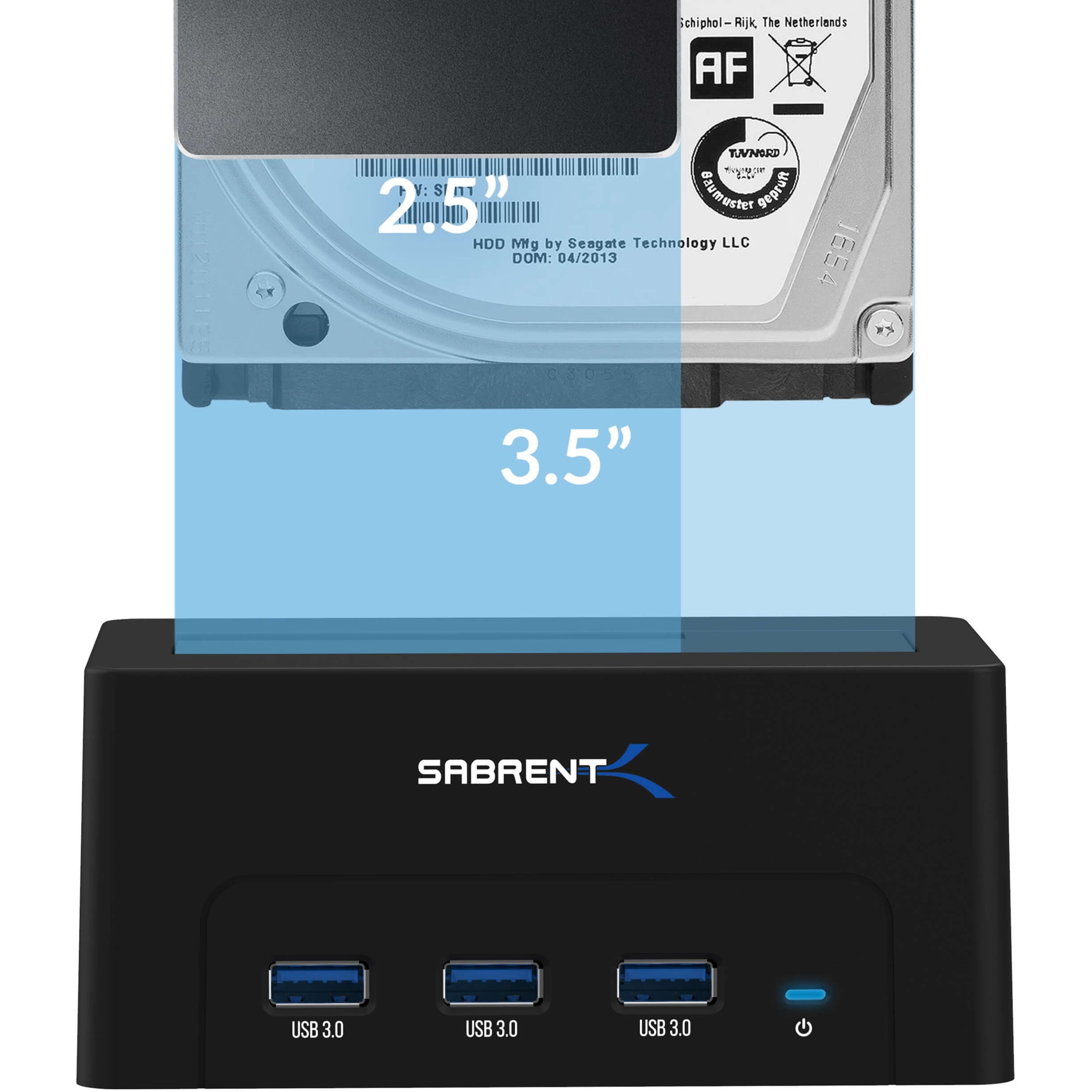 USB Type-C To Dual 3.5” SATA and Raid Docking Station - Sabrent