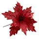 thumbnail image 3 of Flor de Pascua navideña con purpurina, árbol de Navidad, flores rojas, blancas, rosas y verdes, cabeza de flor colgante, decoración navideña de Año Nuevo, 3 of 5