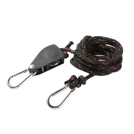 

2pcs Adjustable Heavy Duty Rope Hanger - Reinforced Metal Internal Gears Ratchets foe Growing Light Fixtures Loose-Proof Design 8-ft Long & 150lbs Weight Capacity
