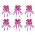 thumbnail image 1 of Unique Bargains 8' Pull Bows Gift Wrapping Pull Bow Gold Thread Style Baskets Present Bows Knot Ribbon Purple 100 Pcs, 1 of 6