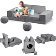 thumbnail image 1 of Qinaqin 12 Piece Modular Play Sofá cm de Profundidadark Gris Toddler Sectional para Playroom o Dormitorio Great Sleeping y Reading, 1 of 7