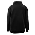 thumbnail image 4 of larppty Womens Half Zip Oversized Sweatshirts Fleece Hoodies 2025 Trendy Long Sleeve Pullover Tops Y2k Fall Outfits (Black, XL), 4 of 8