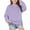 Purple, variant on Girls Crewneck Sweatshirt Long Sleeve Pullover Tops Drop Shoulder Sweatshirts Side Split Workout Activewear Sweatshirts for Girl Trendy Beige 9Y