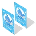 thumbnail image 2 of 2Pcs Metal Bookends Stable Desktop Book Stopper Supporting Shelves for Home OfficeWhale, 2 of 14