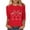 Z1-Red-christmas womens gift sets, variant on Women's Christmas Printed T-Shirt 3/4 Sleeve Crewneck Holiday Party Top Cute Xmas Graphic Tee Plus Size Red Wine Glass Tops