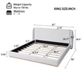 thumbnail image 2 of Cadre de lit plateforme Noble House king size, blanc, 2 of 3