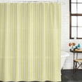 thumbnail image 3 of Yellow Striped Waterproof Fabric Shower Curtain,Modern Simple Farmhouse Beige Vintage Waterproof Fabric Shower Curtain for Bathroom Curtains Bathtubs Shower Curtains with 12 Hooks Extra Long 72x84, 3 of 8
