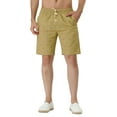 thumbnail image 6 of INSPIRE CHIC Men's Shorts Drawstring Waist Fish Pattern Beach Summer Board Shorts 28 Khaki, 6 of 7