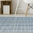 thumbnail image 3 of Liora Manne Savannah Grid Area Rug Ocean 100% Wool Indoor Hand Tufted 5x8, 3 of 5