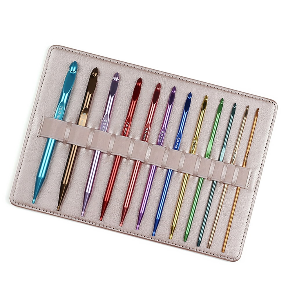 12Pieces Crochet Hook Set Ergonomic Handle Portable Storage Case For Knitting Craft Projects