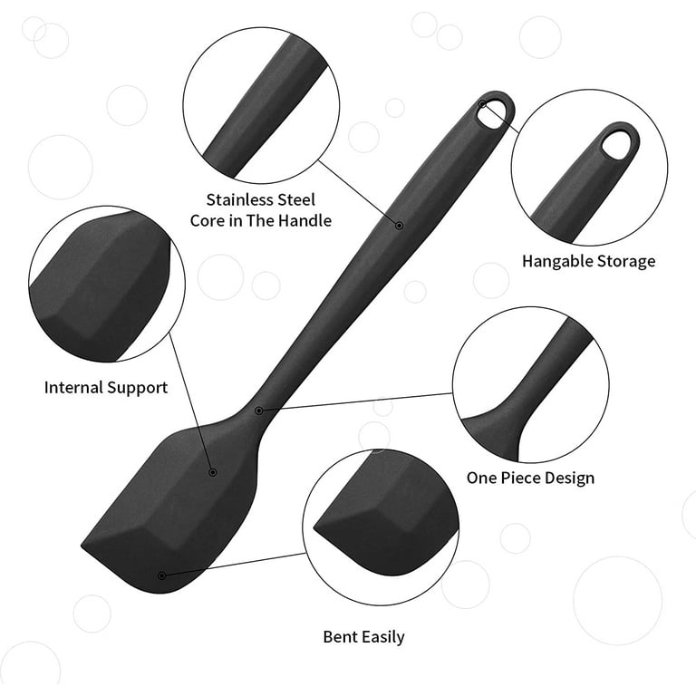 Kitchen Silicone Utensil Set, 13 Pcs Full Silicone Handle Heat Resistant Cooking  Utensils BPA Free, Non Toxic Non-stick Cookware Turner, Tongs, Spatula,  Spoon, Brush Sets with Holder, Black 