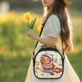 thumbnail image 2 of Yuyamidu Funny Capybara Lunch Bag for Boys Portable Handle Large Thermal Cooler Bag Kids Insulated Lunch Box Multifunctional Suitable for Elementary Middle School High School, 2 of 6