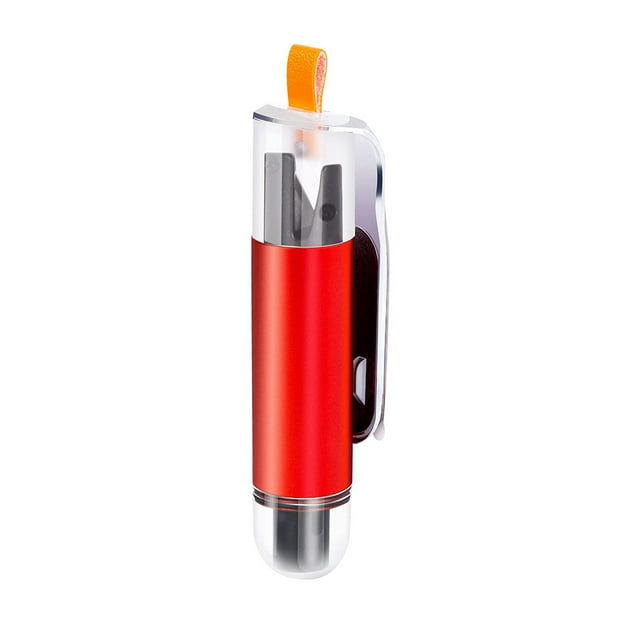 Zootealy Portable Emergency Car Safety Hammer with Window Breaker and Seat Belt Cutter - Red Color, High-Quality Materials, Compact Design - Must-Have for Every Vehicle