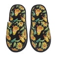 thumbnail image 2 of KLL Sunflowers And Bird Slippers for Women Men House Slip on Indoor Outdoor Bedroom Furry Fleece Lined Ladies Comfy Anti-Skid Rubber Hard Sole-Large, 2 of 8