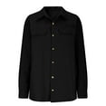 thumbnail image 4 of USNSM Mens Regular Fit Long Sleeve Work Utility Button Down Shirt with Pockets for Travel Outdoor Camping Hiking Black XXL, 4 of 8