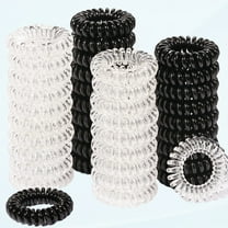 32Pcs Spiral Hair Ties, No Crease Coil Hair Ties, Telephone Cord Hair Elastics, Candy Colors Spiral Bracelets Ponytail Holders Hair Accessories for Women Girls