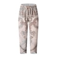 thumbnail image 5 of Styesk Pantalon pour Femmes Dames Été Confortable Ample Jambes Larges Mode Capris Imprimés, 5 of 5