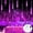 Pink, variant on JMEXSUSS Purple Solar Meteor Shower Lights Outdoor Waterproof, 8 Tube 144 LEDs Solar Christmas Lights, Solar Raindrop String Lights for Tree Patio Bush Holiday Party Christmas Decoration