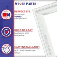 thumbnail image 4 of Whole Parts Refrigerator Freezer Door Seal Gasket (48" SxS, White) Part# PB070295 - Replacement & Compatible with Some Viking Refrigerators, 4 of 7