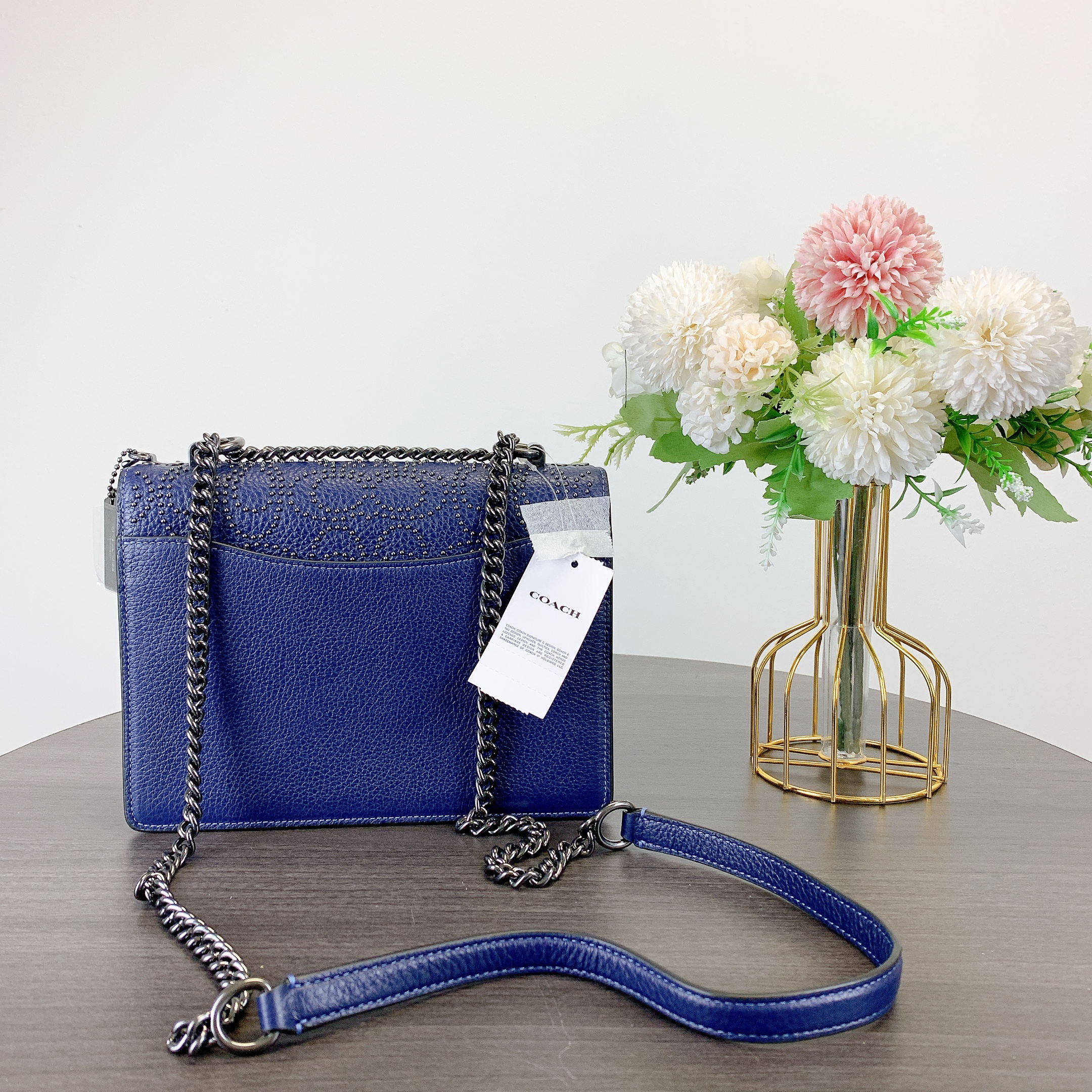 Coach CX260 Klare Crossbody Bag With Signature Rivets IN TRUE NAVY