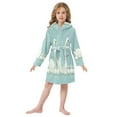 thumbnail image 6 of FORMRS Niños Bathrobe Unisex Hooded Robe Soft Plush Pajamas Sleepwear, Size 10-12T, White Cartoon Swan, 6 of 7