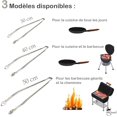 thumbnail image 2 of Stainless steel barbecue tongs with wheels - 30cm - for kitchen, barbecue and plancha, 2 of 4