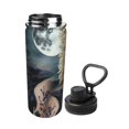 thumbnail image 2 of Cuervo místico y botella de agua deportiva completa con aislamiento de acero inoxidable, taza portátil, botella de agua para exteriores, moda, viajes, fitness, estudiante, talla única., 2 of 7